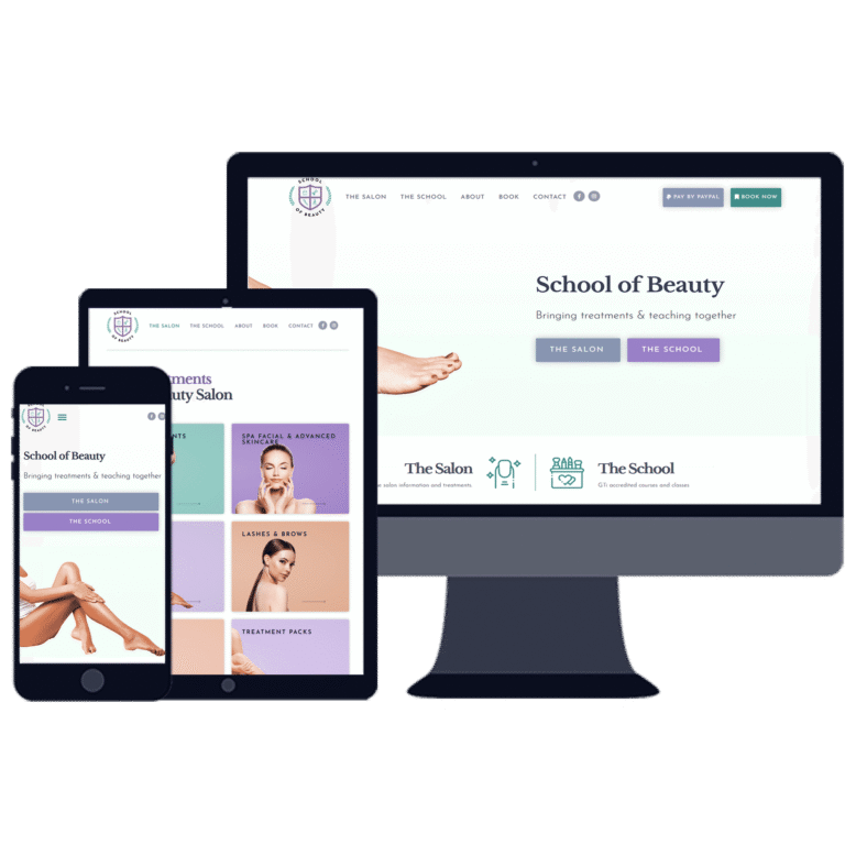 project school of beauty web responsive