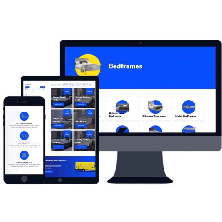 project simply beds web responsive